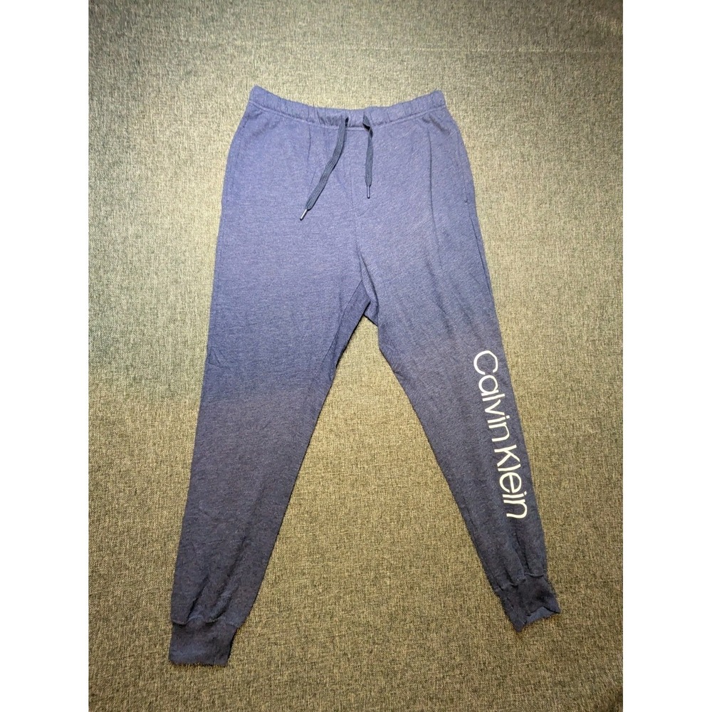 Calvin Klein Mens Navy Blue Joggers Sweatpants‎ Active CK Logo Medium Pants